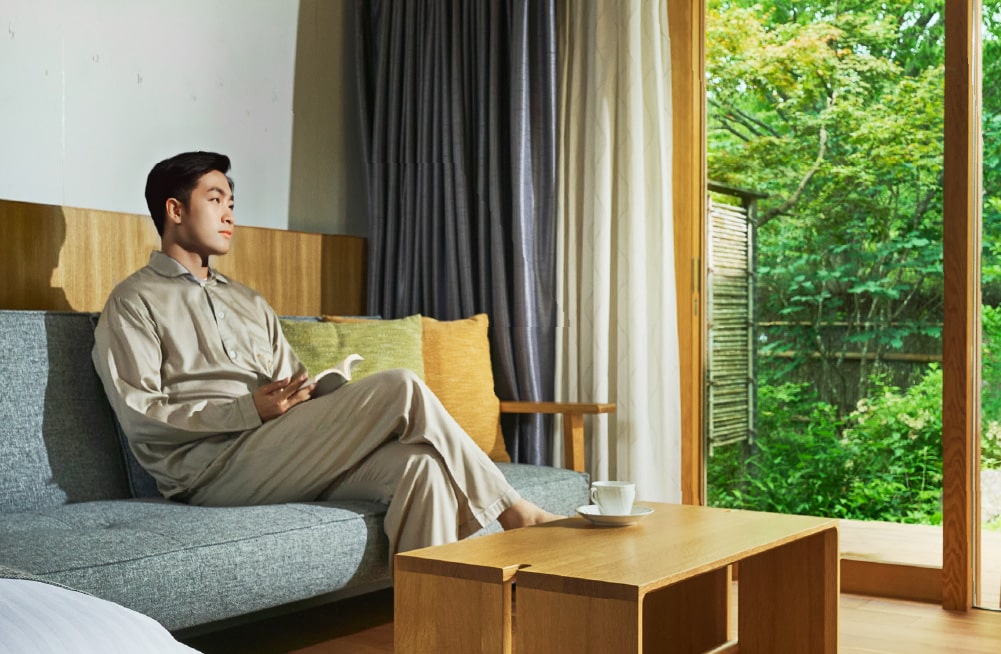 館内着について